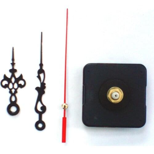 Free shipping 2pcs/lot 18.5mm Quartz Clock Movement Kit Spindle Mechanism shaft with hands