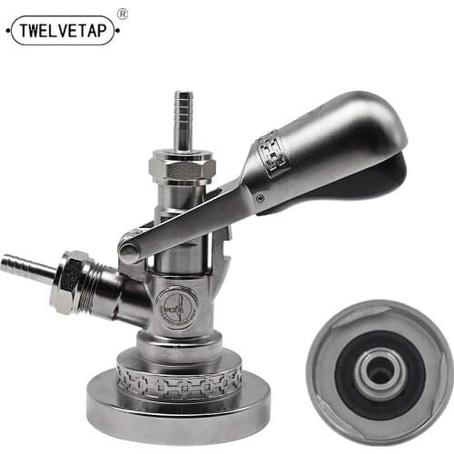 TWELVETAP F-type Keg Coupler Draft Beer Dispenser For Home Brew Connectors Coupler Head For Home brew With Pressure relief