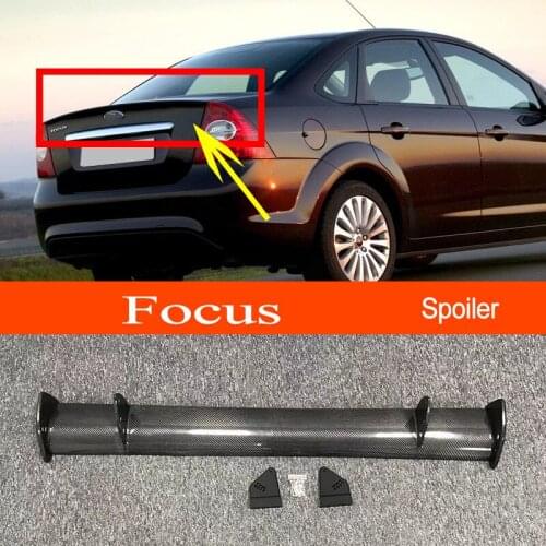 Focus 2003-2010 Real Carbon Fiber GT-style Car-styling Sporty Rear Trunk Wing Spoiler for Ford Focus 2003-2010 Sedan