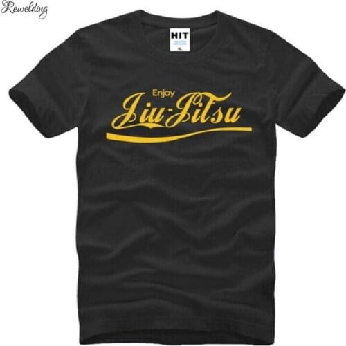 Enjoy Jiu Jitsu Printed T Shirt Men Casual Short Sleeve O Neck Cotton Mens T-Shirt Summer Style Creative Top Tee Mens Clothing