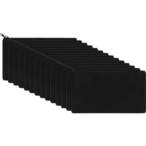 Canvas Zipper Pouch Bags Canvas Makeup Bags Pencil Case Blank DIY Craft Bags for Travel DIY Craft School(14 Pieces)