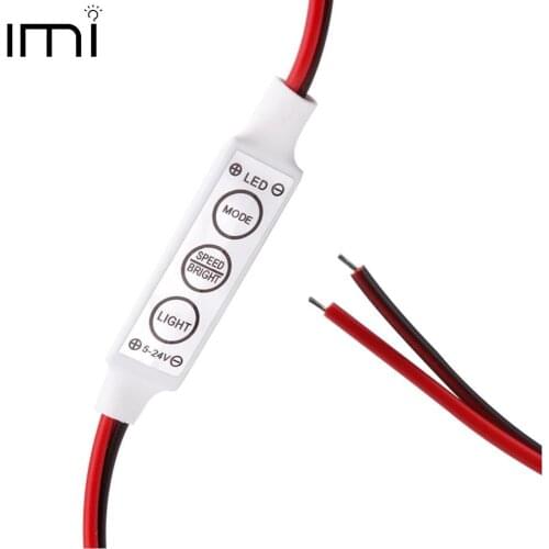 LED Strip Controller Mini 3 Key LED RGB Controller Single Color LED Strip Controller Mini 3 Flexible Dimmer for 3528 5050 Strip