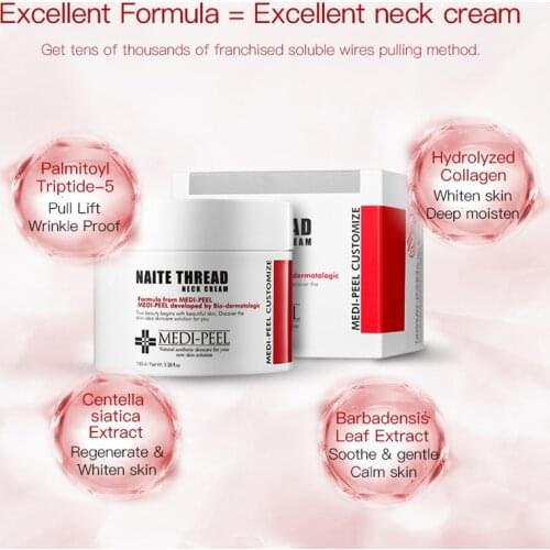 Korea Hydrolyzed Collagen Peptides For Face Anti Aging Peptide Thread Neck Cream Anti-wrinkle Cream Whitening Skin 5% adenosine