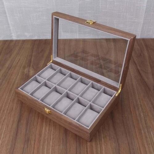 Storage Watch Box Retro Wood Display Box Case Retro Casket Luxury Wooden Watches For Men Organizer 10 Seats Collection Cabinet