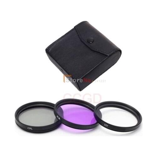 43MM Filter kit UV FLD CPL Circular Polarized + filter case bag for DSLR Camera With tracking number