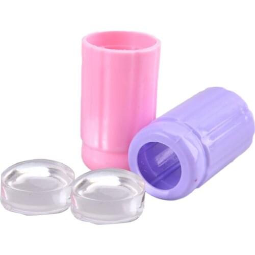 Transparent Silicone Nail Stamping Plates Kit Jelly Stencil Template Seal Stamper Scraper For Fast French Nails Tip Accessories