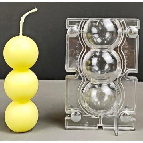 3D Ball Candle Plastic Mold New DIY Three-dimensional Ball Column Aroma Candle Plastic Mold PC Acrylic Mold Candle Molds