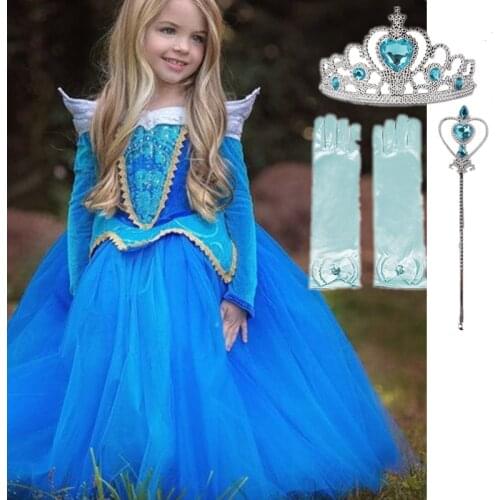 Halloween Role-play Princess Dresses For Girl Kids Dress For Girls Embroidery Elsa Boutique Kid Clothing Birthday Party Costume