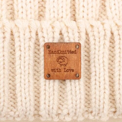 Custom Labels,Wooden labels, personalized tags, knit labels, Custom Name, Handmade, Personalized Name, Product Tags (TB1417)