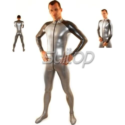 Suitop latex full cover bodysuit for men