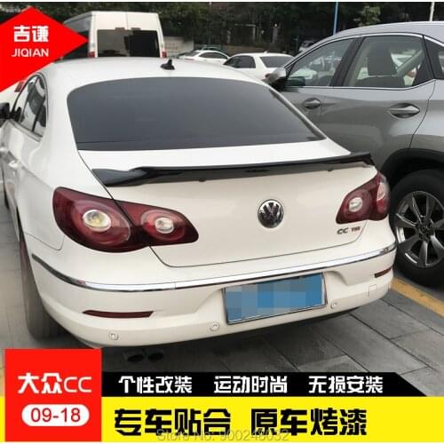 For Volkswagen VW Passat CC Sandard 2009-2017 Carbon Spoiler Wing Trunk Lip Boot Cover Car Styling