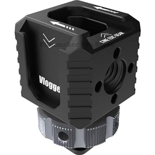 Vlogger four Head Extend Port Connect Microphone On Camera Mount Hot Shoe Base Set Adapter For Video Light 1/4'' Screw 3/8