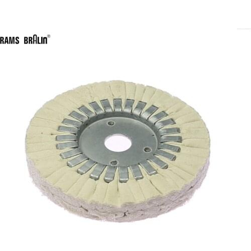 1 pcs 6"/150mm Cotton Cloth Airway Buffing Wheel Arbor 22mm Open Bias Polishing Wheel