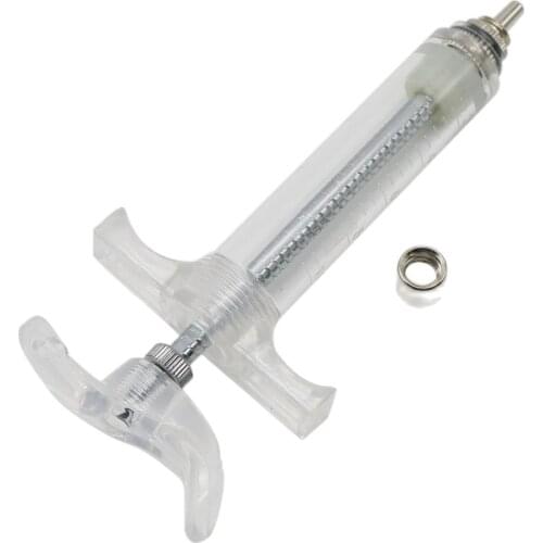 1pc Plastic Material Copper Head Veterinary Given Medicines Device Chicken Duck Poultry Durable Vaccine Syringe Veterinary Tools