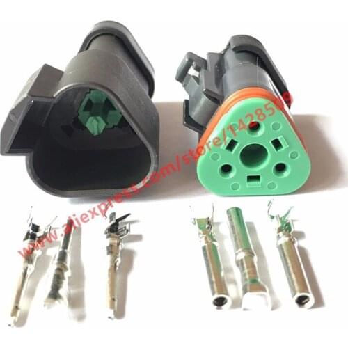20 Sets 3 Pin Black Female Male DT Waterproof Auto Connector DT06-3S-E005 DT04-3P-E005 Deutsch