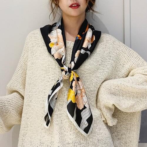 2021 new spring women scarf quality shawl silk fashion scarf headscarf beach sunscreen bag headscarf scarf 90cm*90cm