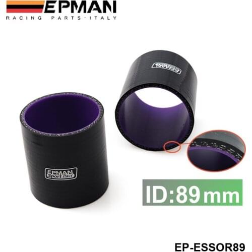 3.5"89mm 4-Ply Silicone Intercooler Turbo Intake Pipe Coupler Hose BLACK For BMW 525i 28i 530i M (Fits: BMW) EP-ESS0R89