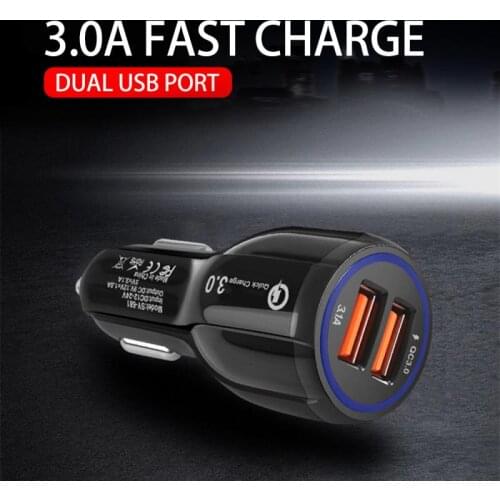 Car Electronics Fast Car Charger Adapter 39W 6A Dual USB QC 3.0 for iPhone 8 XS MAX Samsung ect Car Electronics Accessories