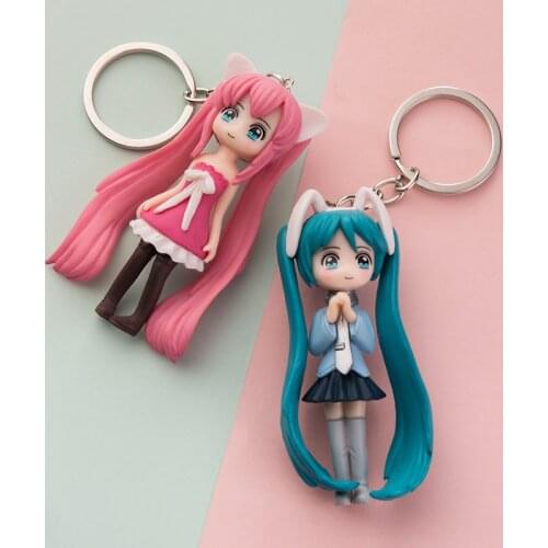 INS Kawaii Princess Keychain Pendant Cartoon Doll Creative Car Cute Female Bag Couple Key Ring Phone Lanyard Girl Gift Child Toy