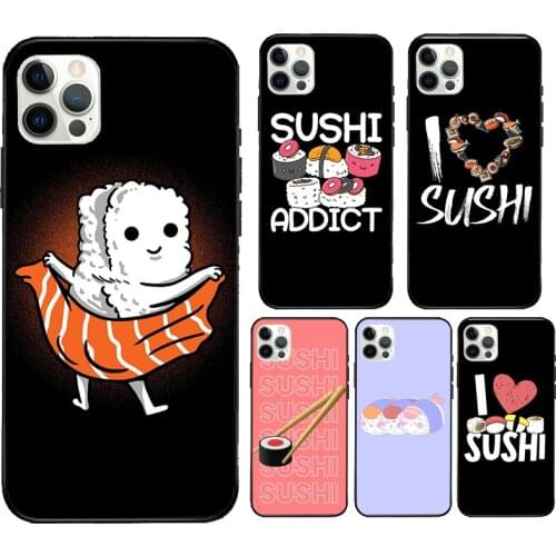 Sushi Cover Case For iPhone XR X XS MAX 12 Mini 11 Pro Max 5S 6S 7 8 Plus SE 2020 Coque