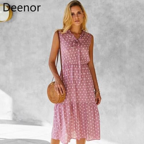 Deenor Pink Summer Dresses
