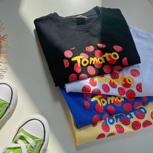 Kids T Shirt Summer New Childrens Cotton Short Sleeve T Shirt Cute Fruit Print Lovely Tshirt for Boys and Girls Toddler Clothes