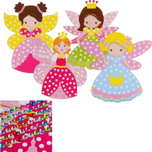 Children DIY Fairy Stick Handmade Princess Magic Stick Toy Handmade Materials Package Sticker Girl Gift DIY Craft Toys