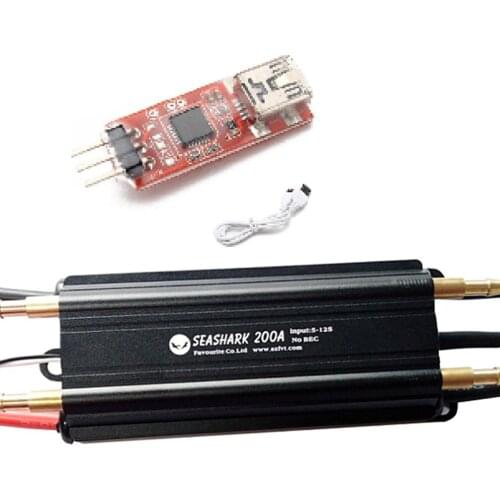 FVT Electric Speed Controller 5-12S 200A Waterproof ESC Sturdy Multiple Protection ESC For Remote Control Boat