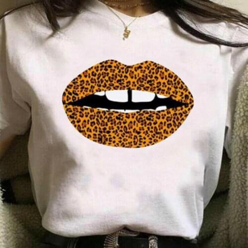 Women Harajuku Sexy Colorful Lip Print T Shirt Women Short Sleeve O Neck Loose Tshirt 2020 Summer Fashion Female Tee Shirt Tops