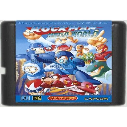 Rockman Mega World Game Cartridge Newest 16 bit Game Card For Sega Mega Drive / Genesis System