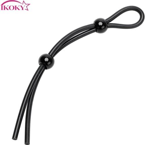 IKOKY Penis Rings Cock Rings Adjustable Silicone Time Delay Ejaculation Sex Toys for Men