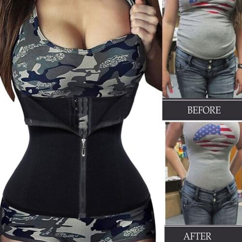 Women Waist Trainer Corset Shapers Slimming Belt Natural environmentally friendly latex shapewear zipper waist Support underwear
