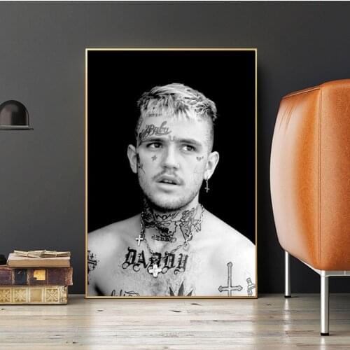 Lil Peep Music Rapper Canvas Painting Poster and Print Wall Art Picture Cuadros Home Decoration for Living Room Decor