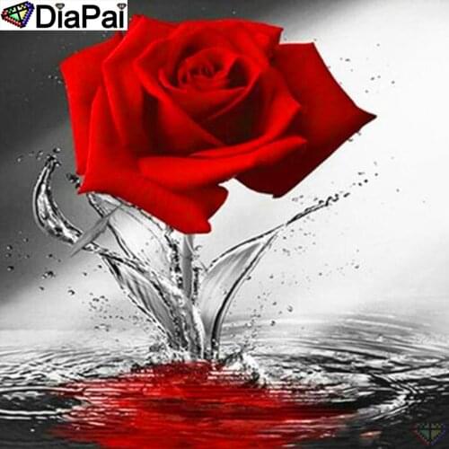 DiaPai 100% Full Square/Round Drill 5D DIY Diamond Painting "Rose flower" Diamond Embroidery Cross Stitch 3D Decor A19240