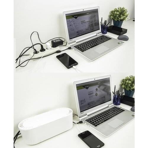 Cable Organizer Dust Protected Cable Storage Box Plastic Tidy Space Saving Wire Management Socket Regulator