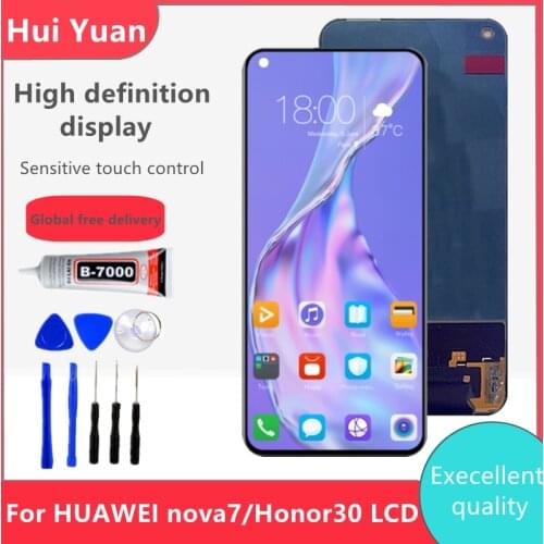 Original 6.53'' Lcd For Huawei Nova 7 Nova7 LCD Display + Touch Screen Digitizer Assembly Parts For Huawei Honor 30 Honor30 LCD