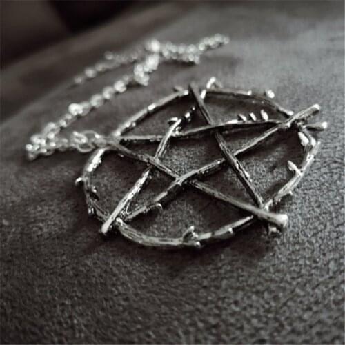 Pentagram Necklace,Wicca Necklace,Wiccan Necklace,witch Necklace,gothic Necklace,grunge Necklace,punk Alternative Jewellery