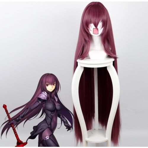 High quality Scathach Cosplay Wig Fate/Grand Order Costume Play Wigs Halloween Costumes Hair free shipping+hairnet
