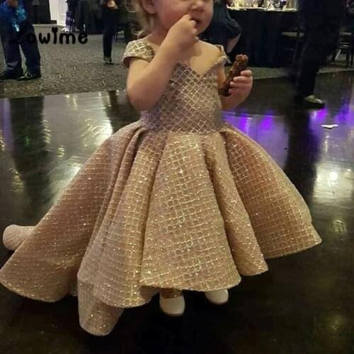 Princess Flower Girl Dresses Ball Gown Kids Evening Dress First Communion Dresses For Girls Pageant Gowns 2018 New Custom Made