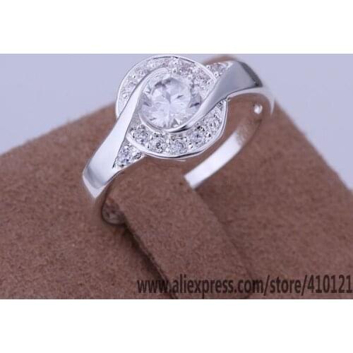 R157 Lucky Silver Color Rings For Women Fashion Jewelry Women Accessories Free Shipping Fashion Inlaid Stone Cat Eye Rings