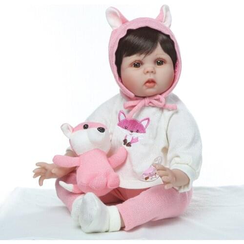 NPK lifelike boneca reborn baby doll 55cm soft real touch vinyl silicone toys for children on birthday brinquedo menina