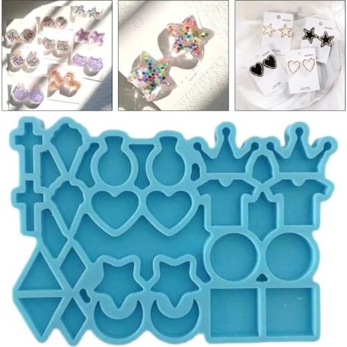 DIY Ear Studs Collection Mold Casting Silicone Mould Jewelry Making Tools