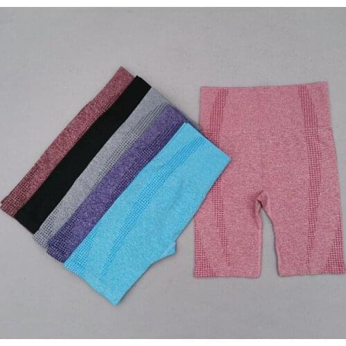 New Seamless High Waisted Biker Shorts For Women Hip Push Up Fitness Workout Shorts 8-inch Inseam Yoga Running Legging Shorts