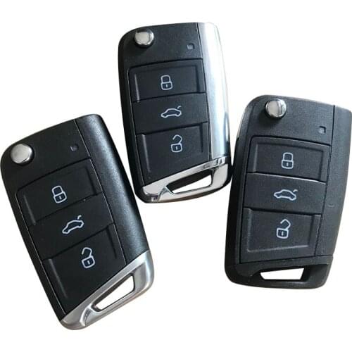 Flip Folding Key Fob Shell For Volkswagen Golf 7 MK7 For Skoda Octavia A7 Seat Remote Auto Parts Keyless Case HU66 Blade