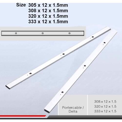 2pcs/set 320/333/308/305*12mm Replacement HSS Planer Blade 12-13" Double Edged Cutter For Porter Cable PC305TP Planer & Delta