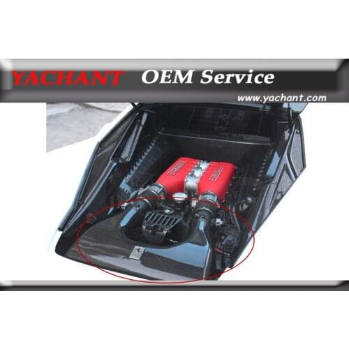 Car-Styling Dry Carbon Fiber Plain Weave Engine Hood Fit For 2010-2014 F458 Italia Coupe & Spider Engine Covers