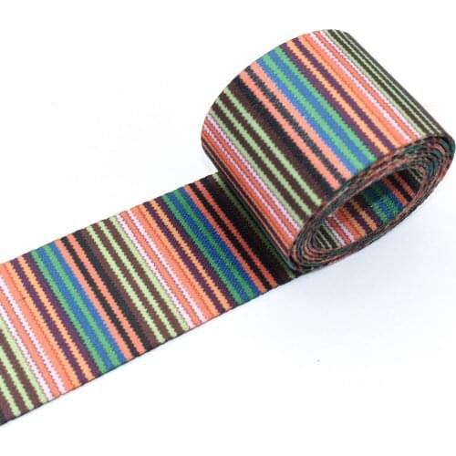 Colorful Webbing Belt Polyester Knapsack Strapping Bag 2” Multi color Webbing Crafts Sewing Accessories for Bag Strap Sewing