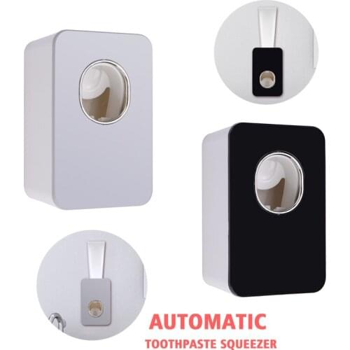 1Pcs Automatic Toothpaste Squeezer Dust-proof Wall-mounted Squeezer Stand Holder Bathroom Accessories Punch Free