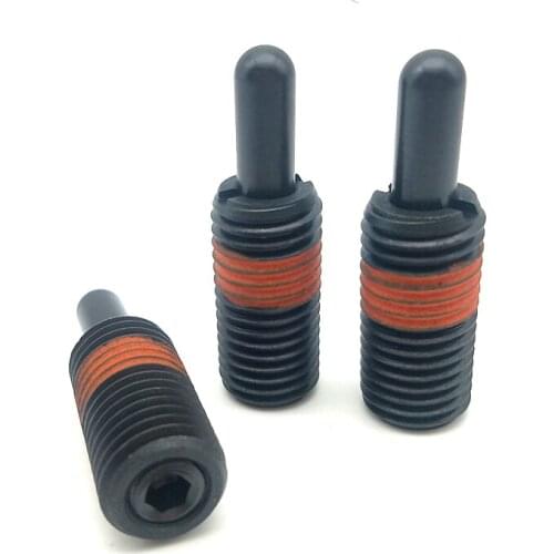 1pcs M16 Allen telescopic buffer positioning screws bolts hex socket convex pin spring plunger screw bolt black 10mm-20mm long