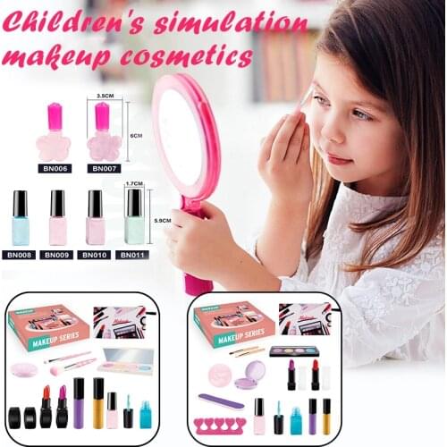 2021 Girls Cosmetic Toy Set Make Up Kits Pretend Play Cosmetic Real Washable Girls Makeup Set